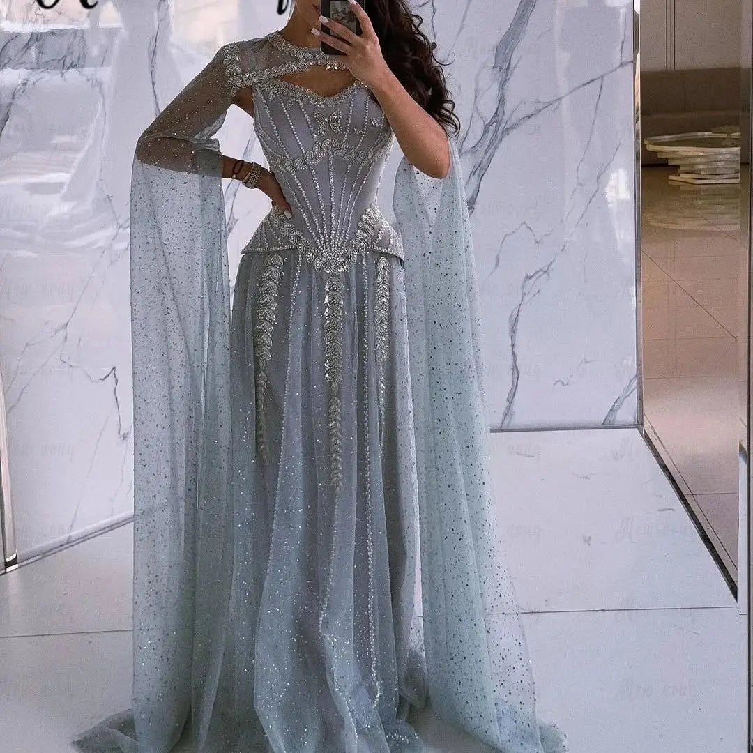 Ethereal Dress in Glacial Silver