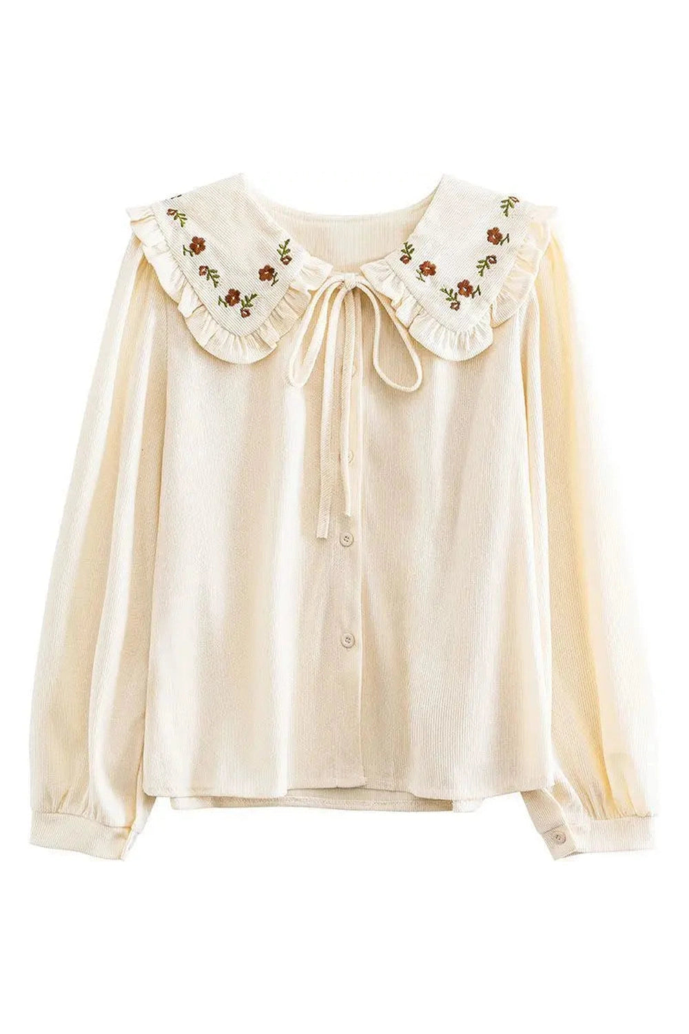 Country Charm Tie-Neck Blouse