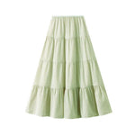 Striped Tiered Cake Midi Skirt