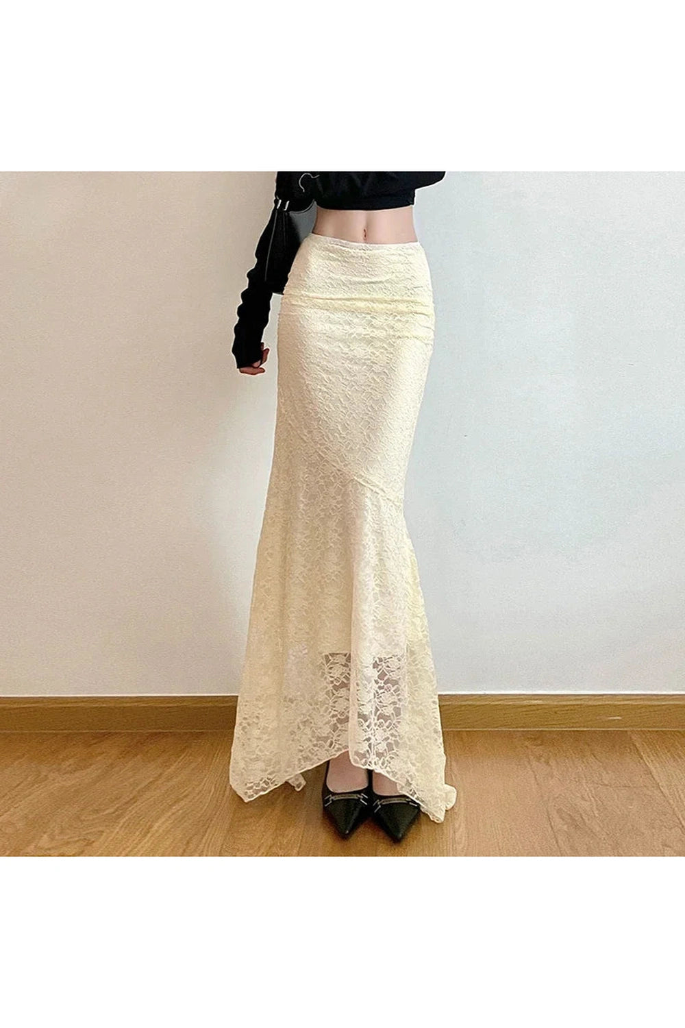 Cottagecore Ivory Lace Maxi Skirt cottagecoreclothes