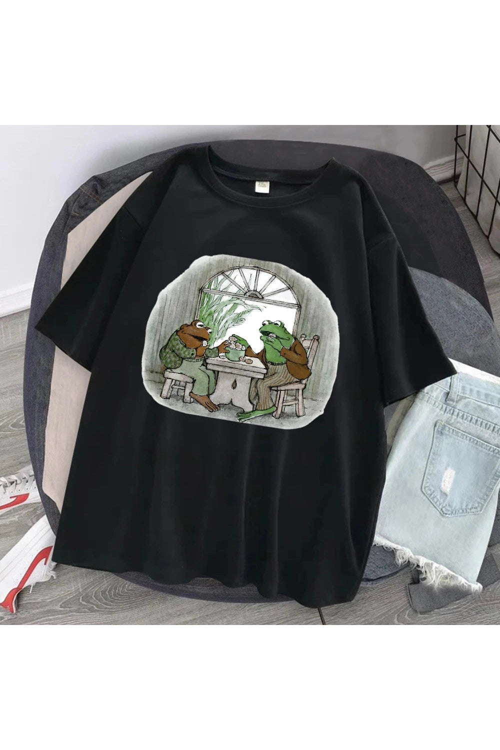 Frog Friends Tea Party T-shirt cottagecoreclothes