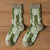 Calcetines bordados en verde Cottagecore