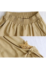 Drawstring Pocket A-Line Skirt