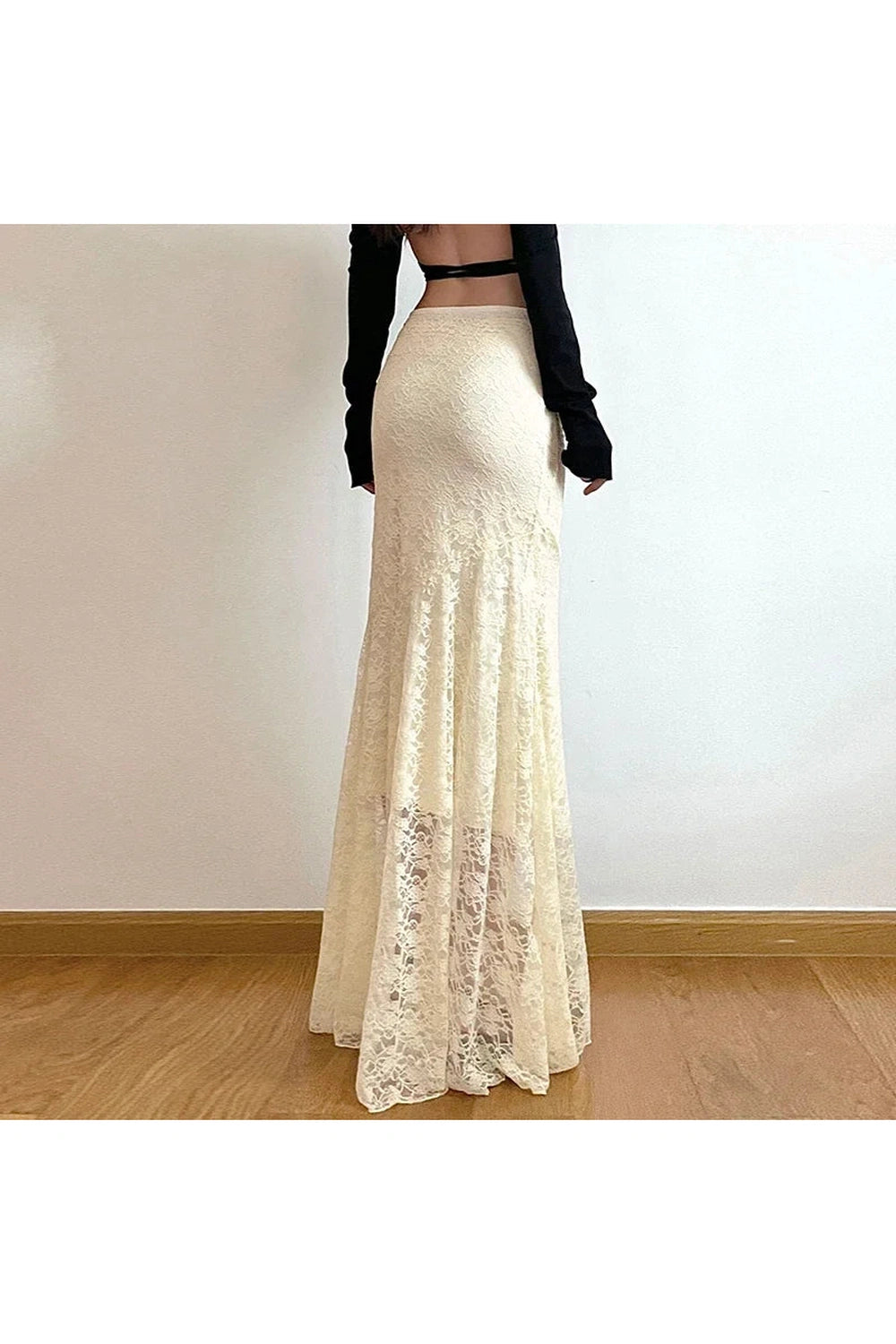 Cottagecore Ivory Lace Maxi Skirt cottagecoreclothes
