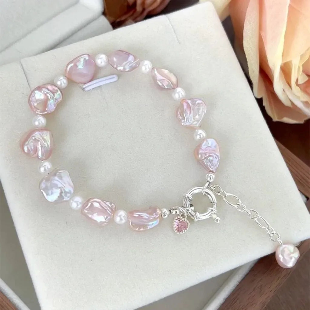 Fairycore Irregular Pearl Beaded Bracelet
