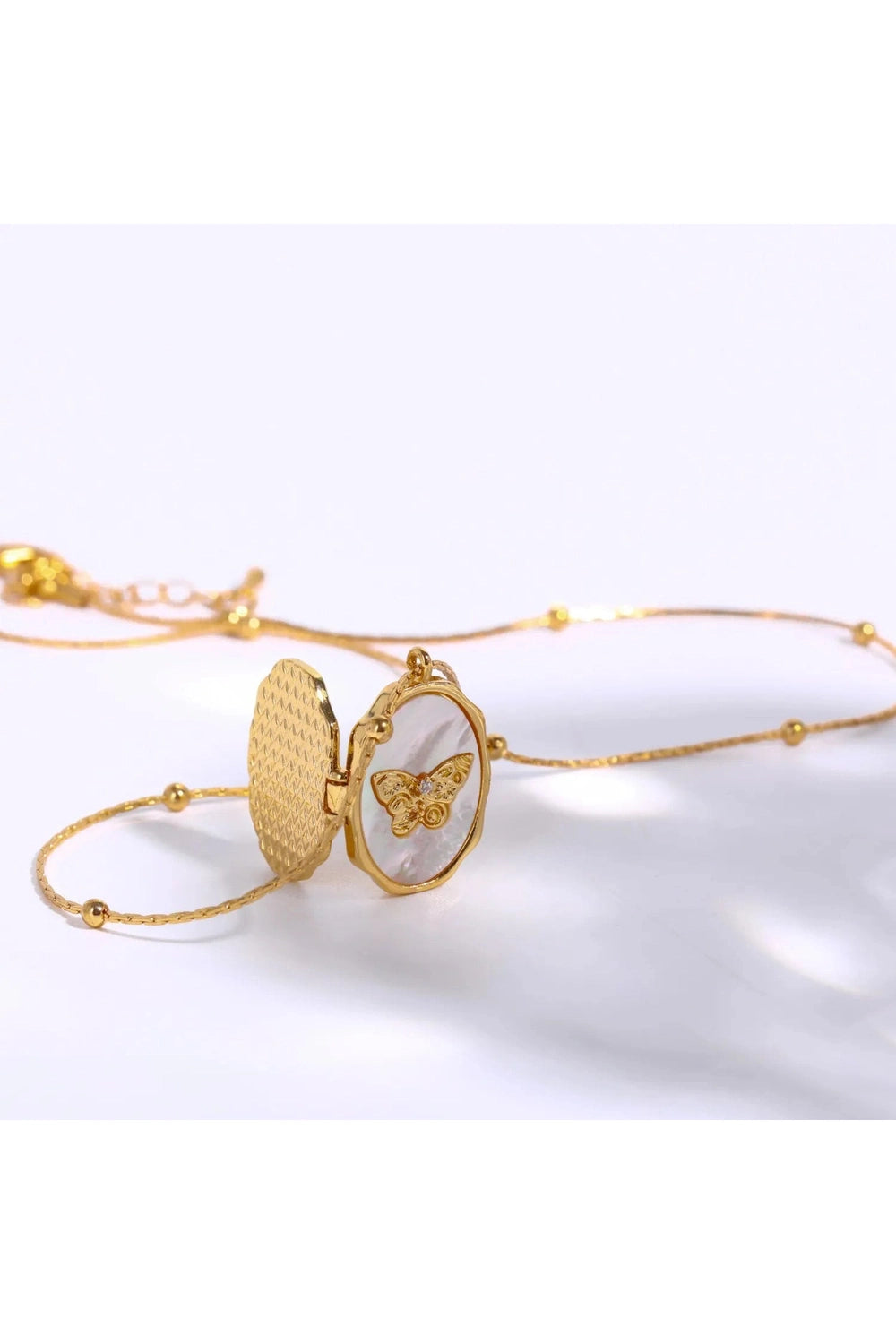 Shell Butterfly Pendant Necklace cottagecoreclothes