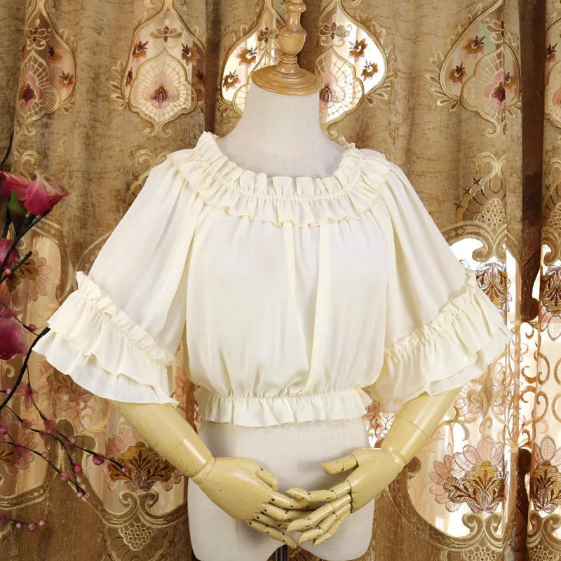 Vintage Frilled Bardot Top