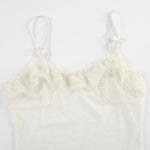 Fairycore Lace Trim Bow Strap Cami Top