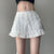 White Bow Lace Fairycore Mini Skirts