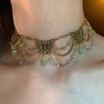 Red Velvet Butterfly Tassel Necklace