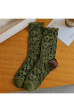 Asymmetric Retro Jacquard Socks