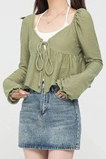 Sage Serenade Puff Sleeve Top