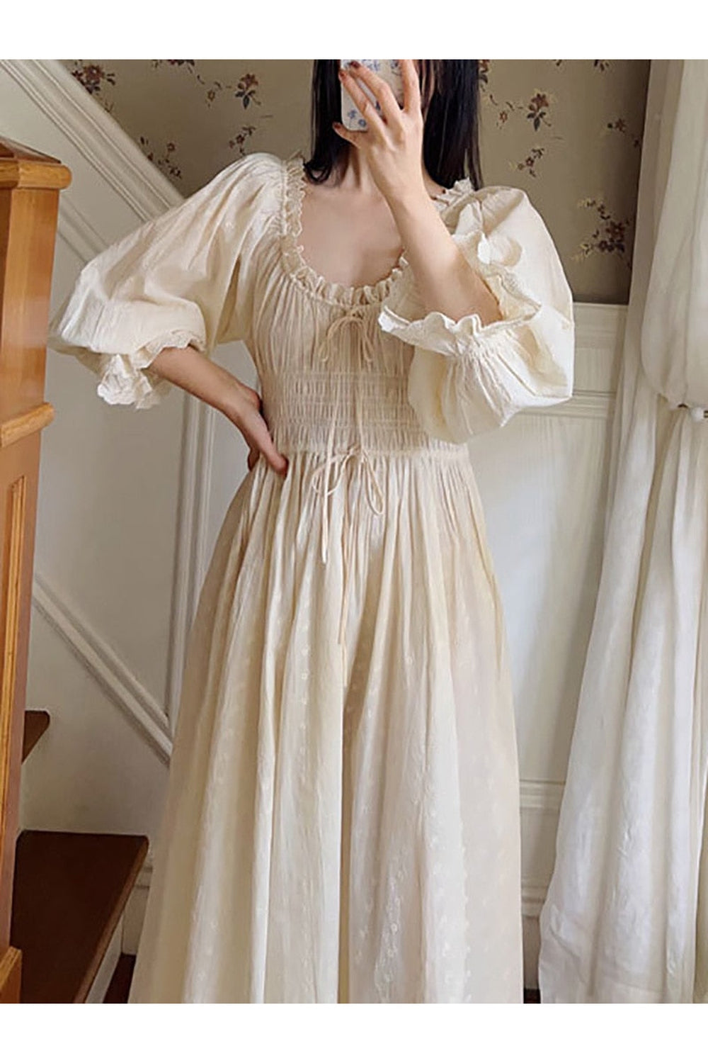 French Ruffles Princess Night Dress cottagecoreclothes