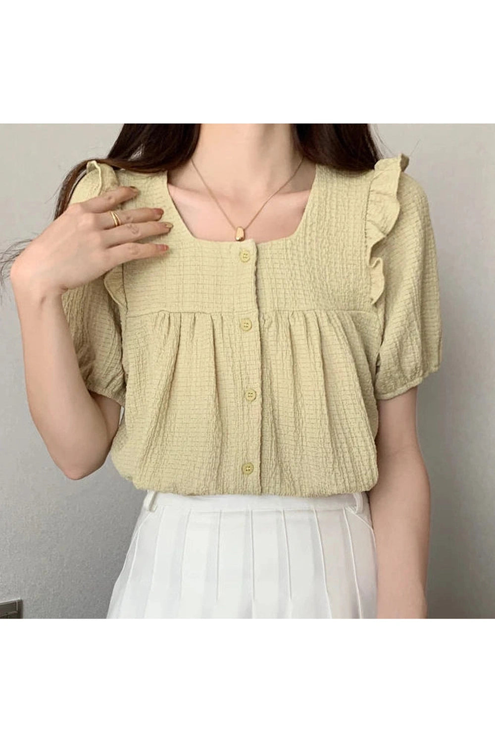 Sun-Kissed Ruffle Blouse