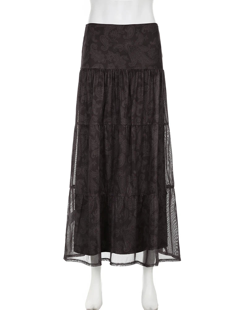 Dark Cottagecore Layered Skirt