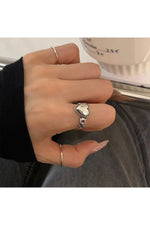 Silver Heart Statement Ring