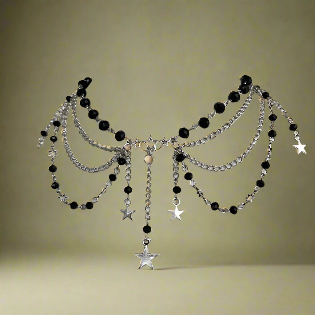 Dark Star Cascade Chain Necklace cottagecoreclothes