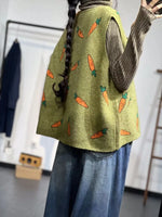 Goblincore Carrot Knit Vest