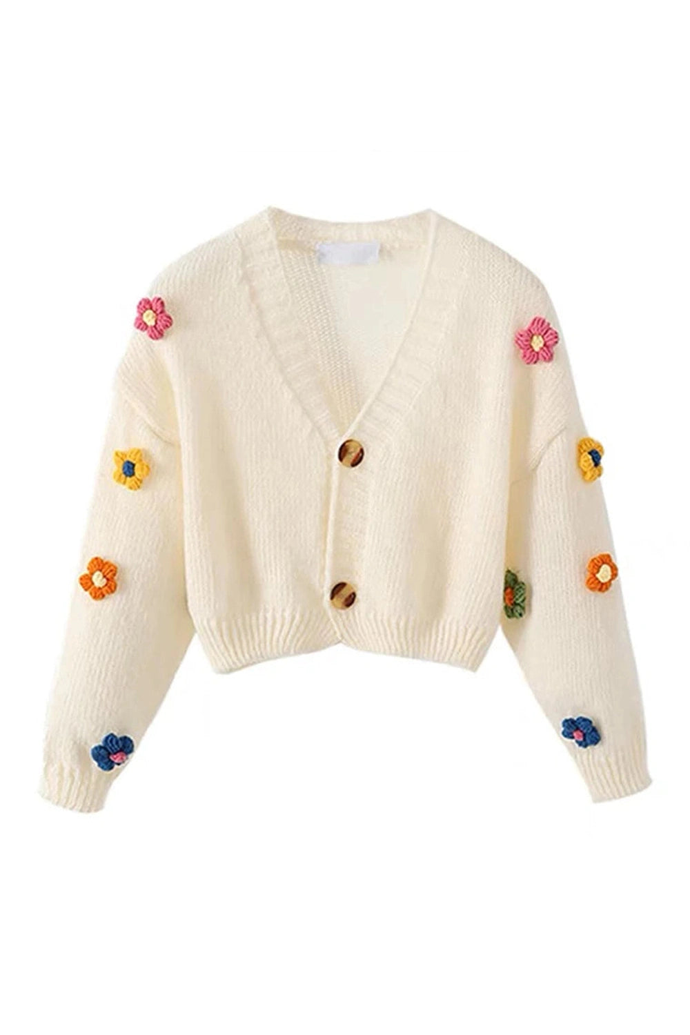 Blossom Sprinkle Crop Fall Cardigan cottagecoreclothes