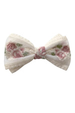 Embroidered Lace Hair Bows