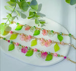 Fairy Garden Leaf and Flower Charm Bracelet