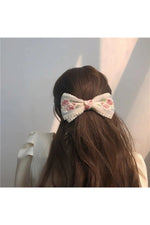 Embroidered Lace Hair Bows