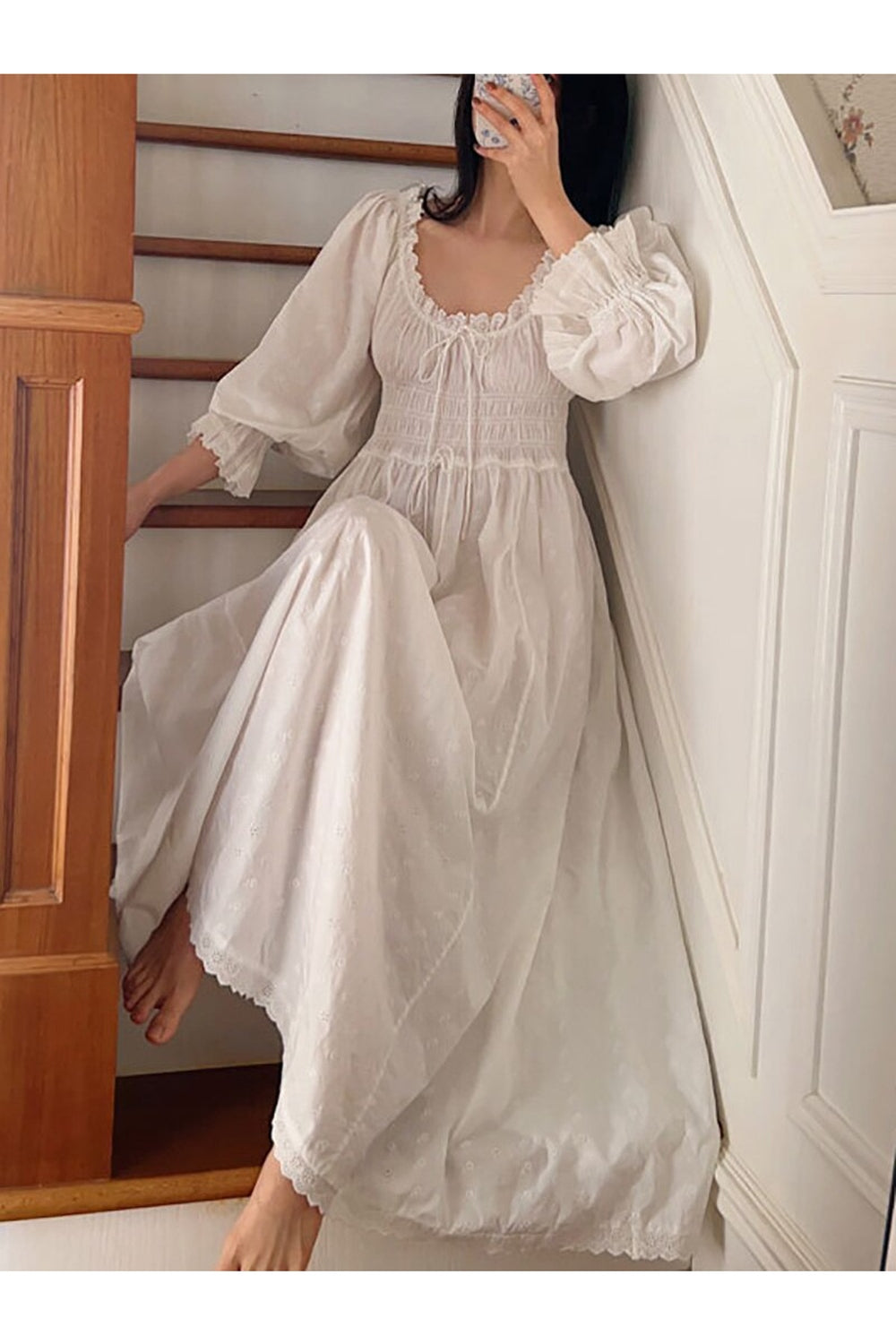 French Ruffles Princess Night Dress cottagecoreclothes
