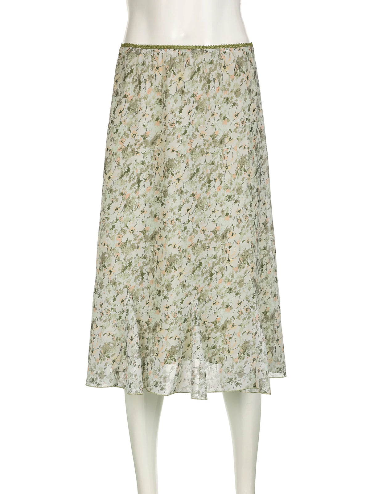 Saia midi floral meadow