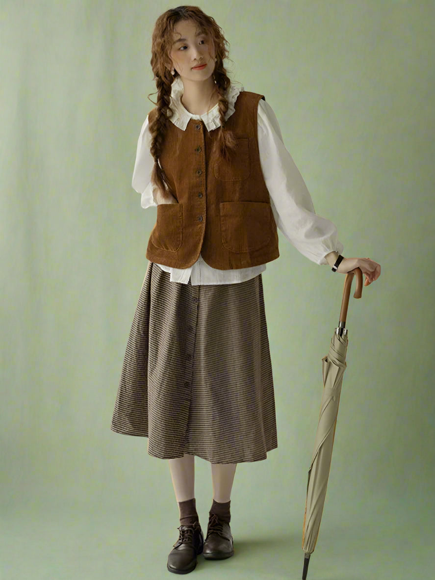 Vintage Pocketed Vest cottagecoreclothes