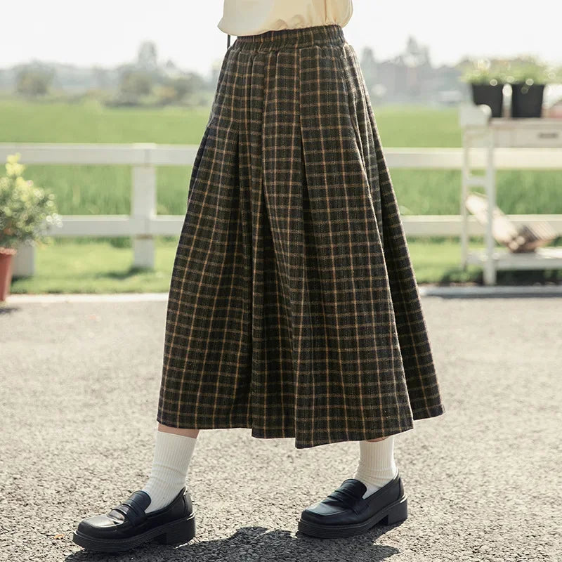 Vintage Classic Tartan Flare Skirt