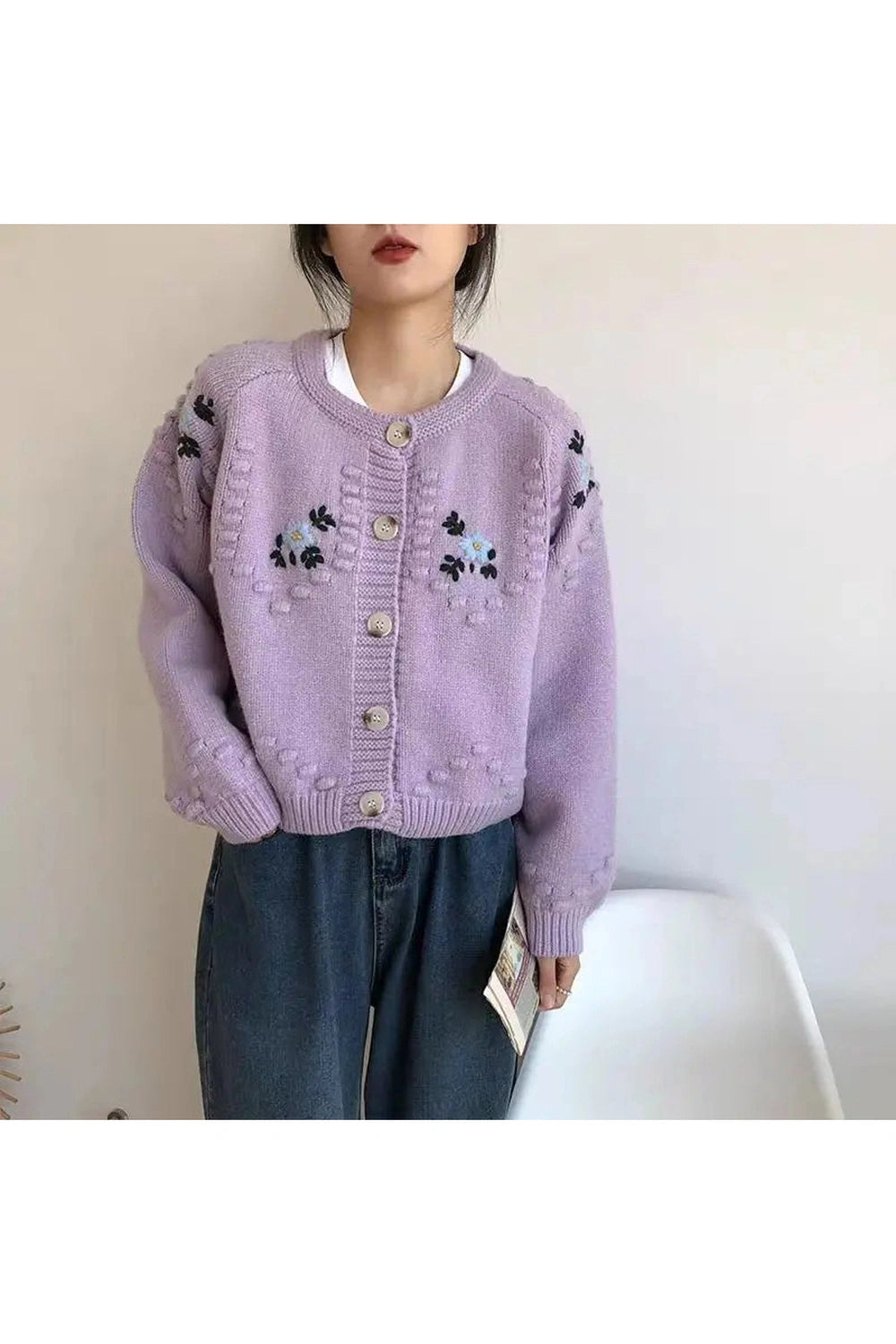 Sunlit Meadow Button-Up Fall Cardigan cottagecoreclothes