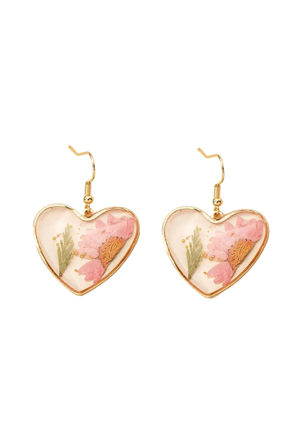 Blue Resin Heart Earrings cottagecoreclothes