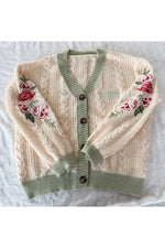 Embroidered Flower Fall Cardigan