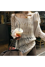 Hollow Out Knit Fall Sweater