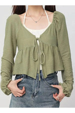 Sage Serenade Puff Sleeve Top