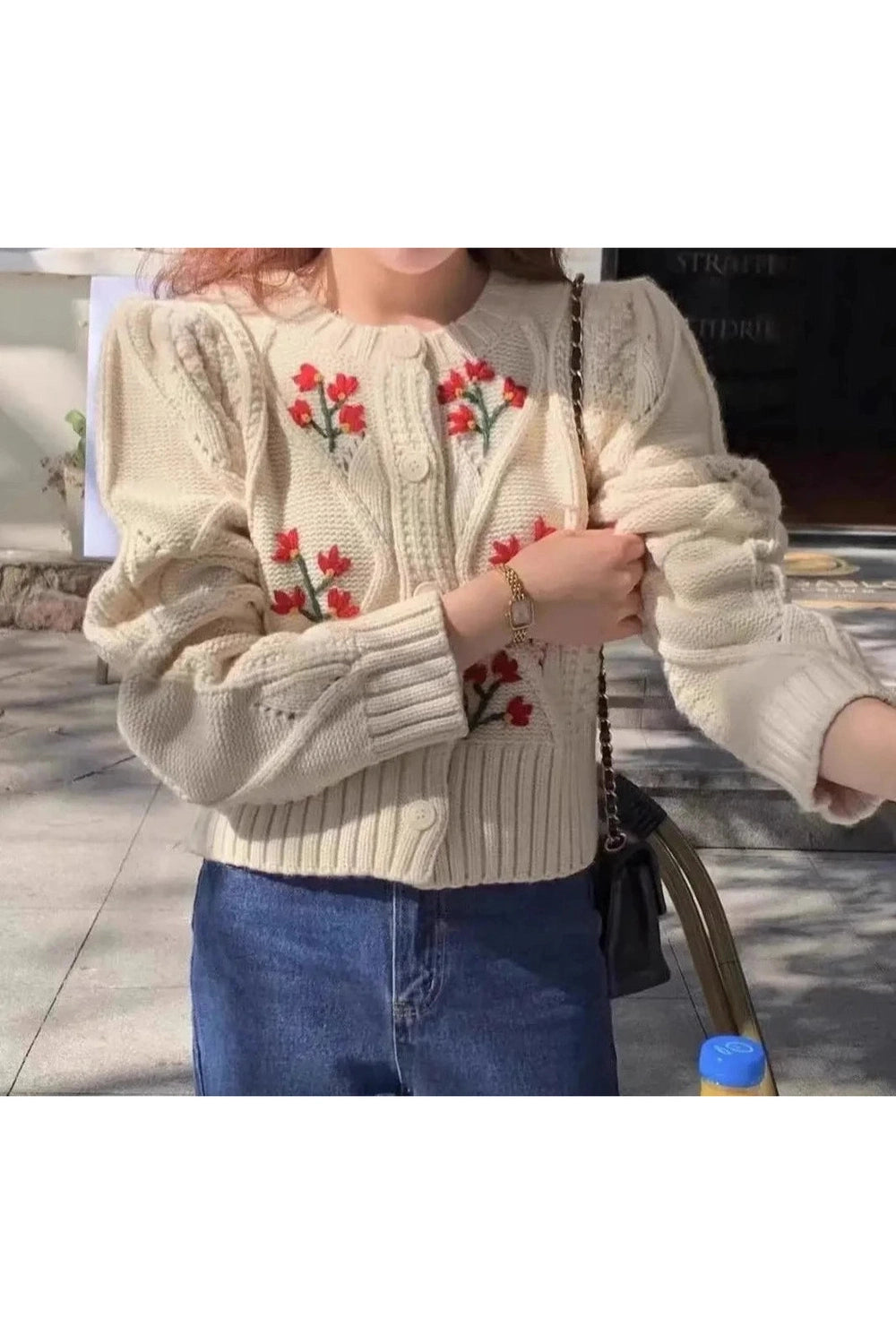 Harvest Bloom Crop Fall Cardigan