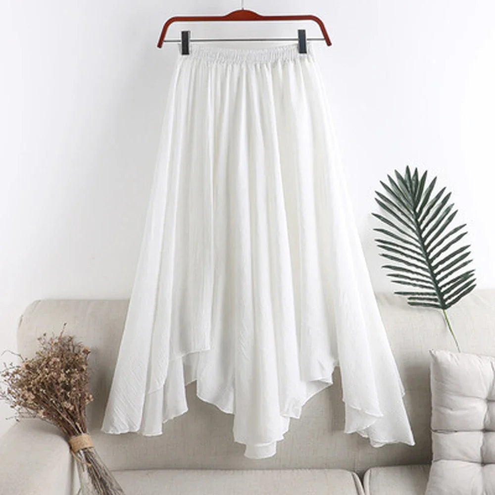 Bohemian Linen Long Skirt