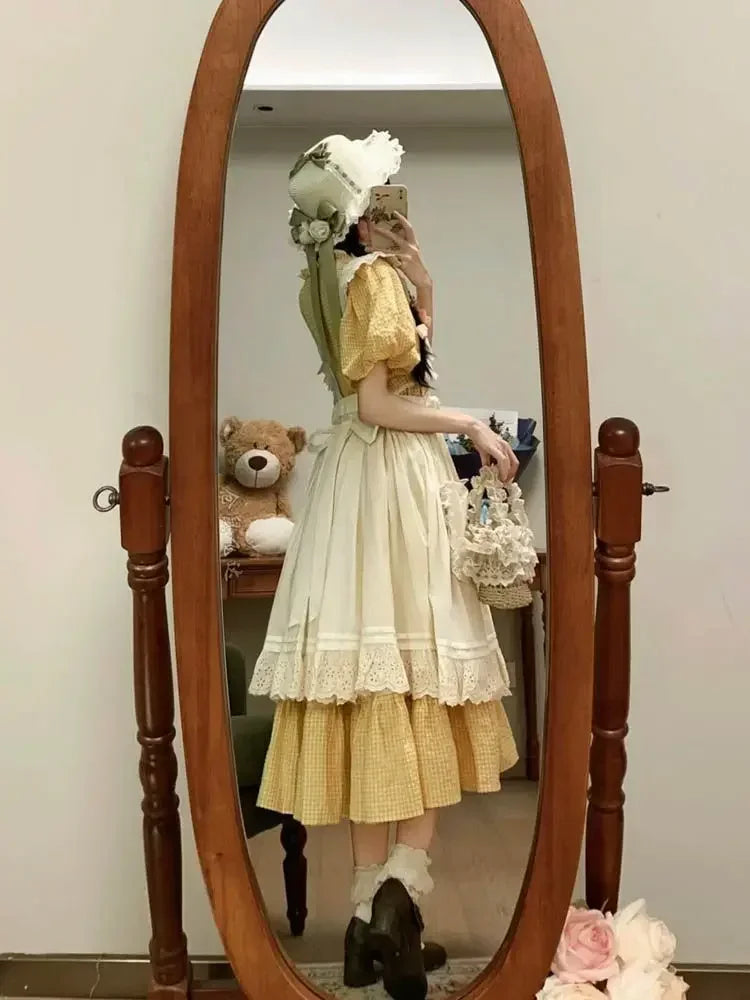 Vintage Countryside Maiden Layered Dress