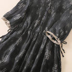 Dark Cottagecore Printed Maxi Dress