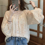 Cottagecore French Style Floral Casual Shirt