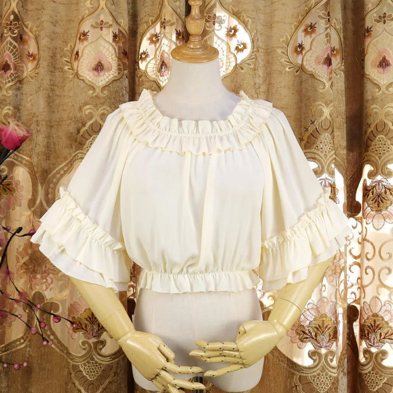 Vintage Frilled Bardot Top