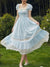 Vestido midi de princesa azul Fairycore