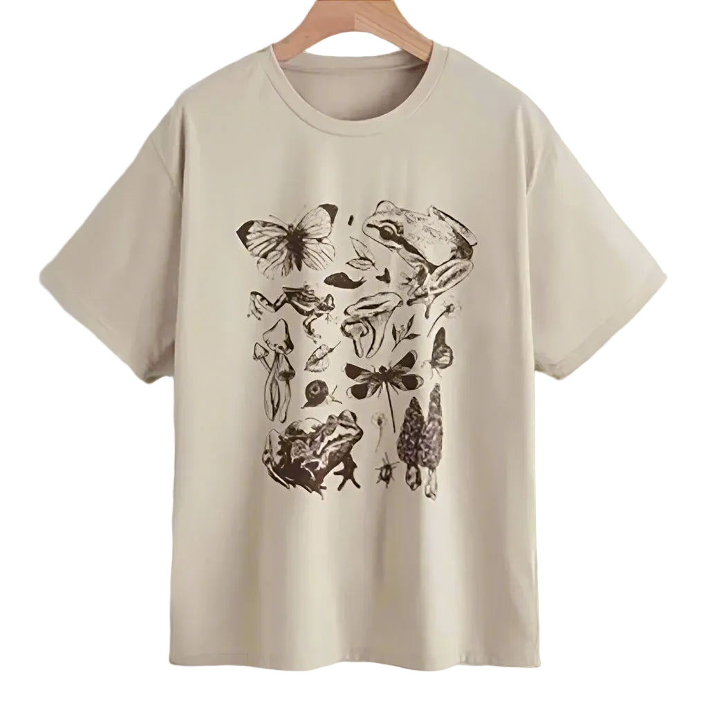 Goblincore Nature Sketch T-Shirt cottagecoreclothes