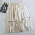 Mori Girl Vintage Crochet Lace Pants