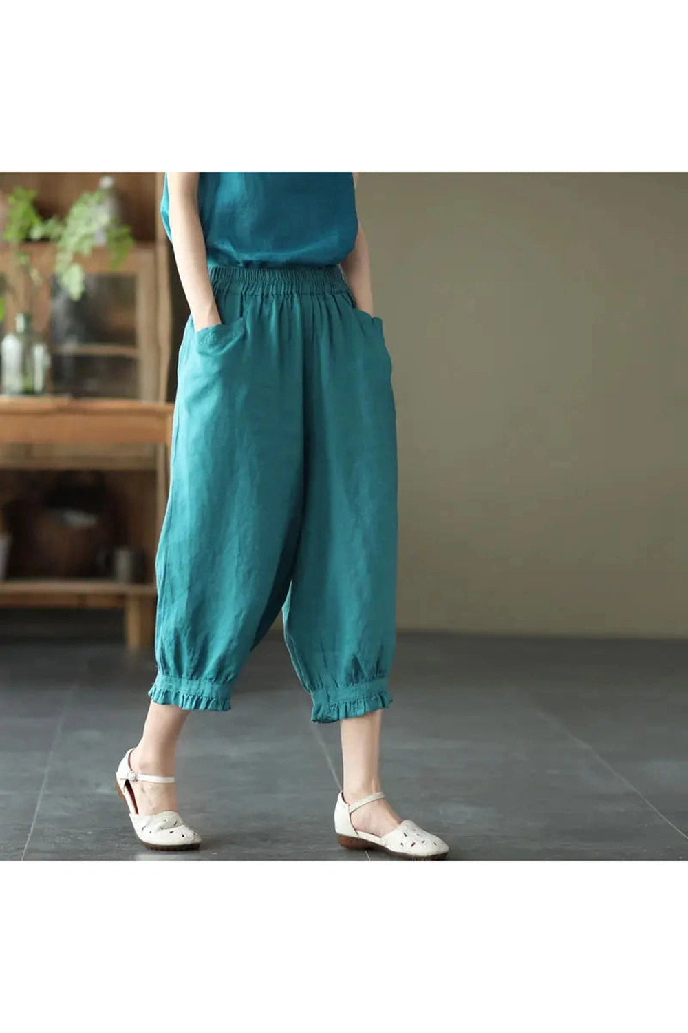Pleated Loose Harem Pants cottagecoreclothes