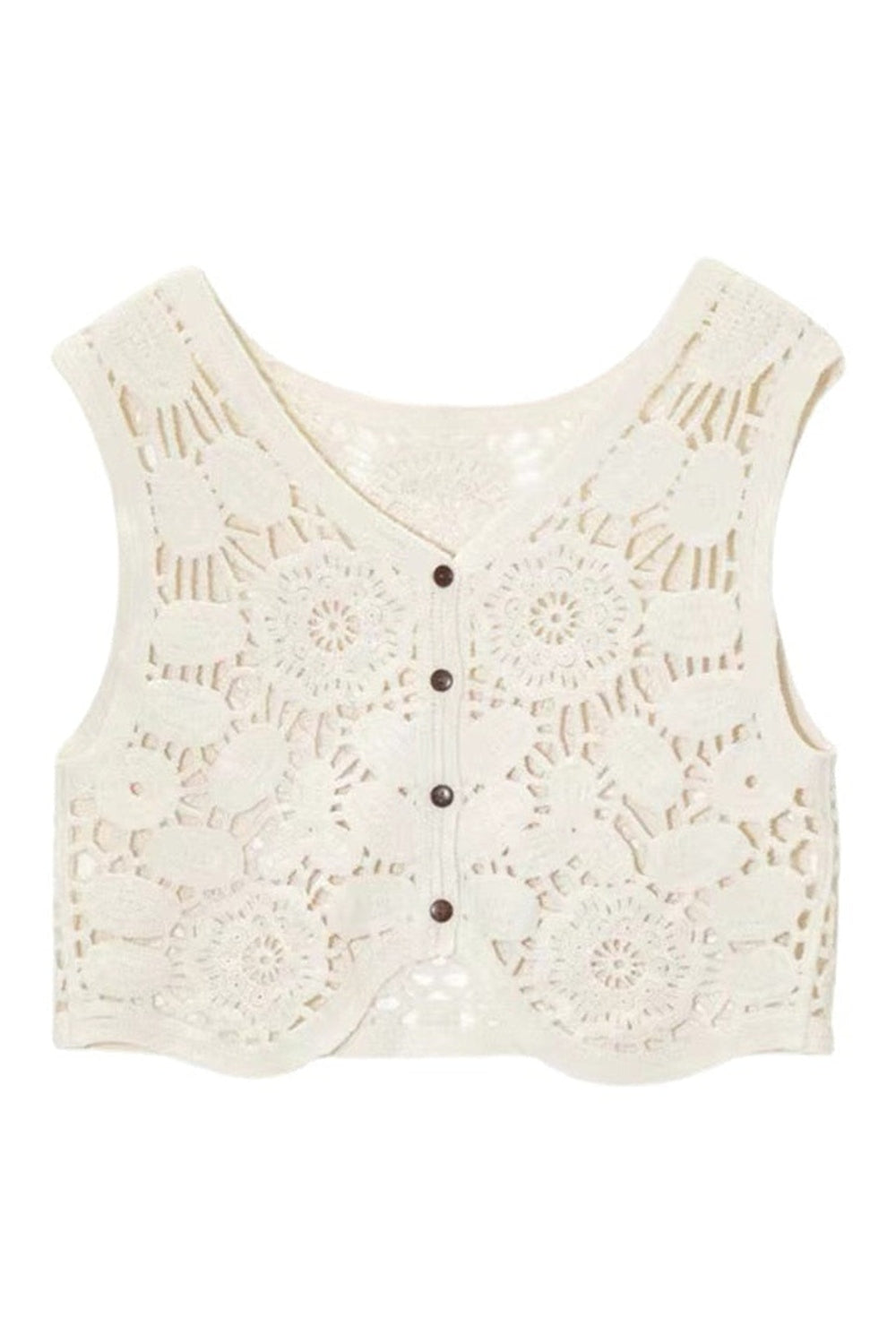 Cottagecore Crochet Floral Vest cottagecoreclothes
