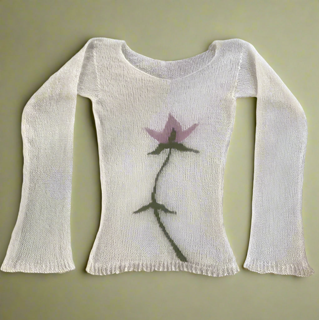 Midnight Bloom Knit Sweater cottagecoreclothes