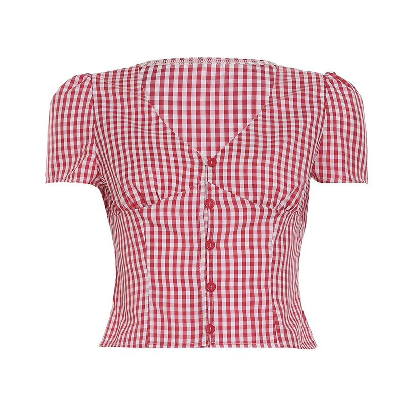 Cherry Picnic Button Blouse