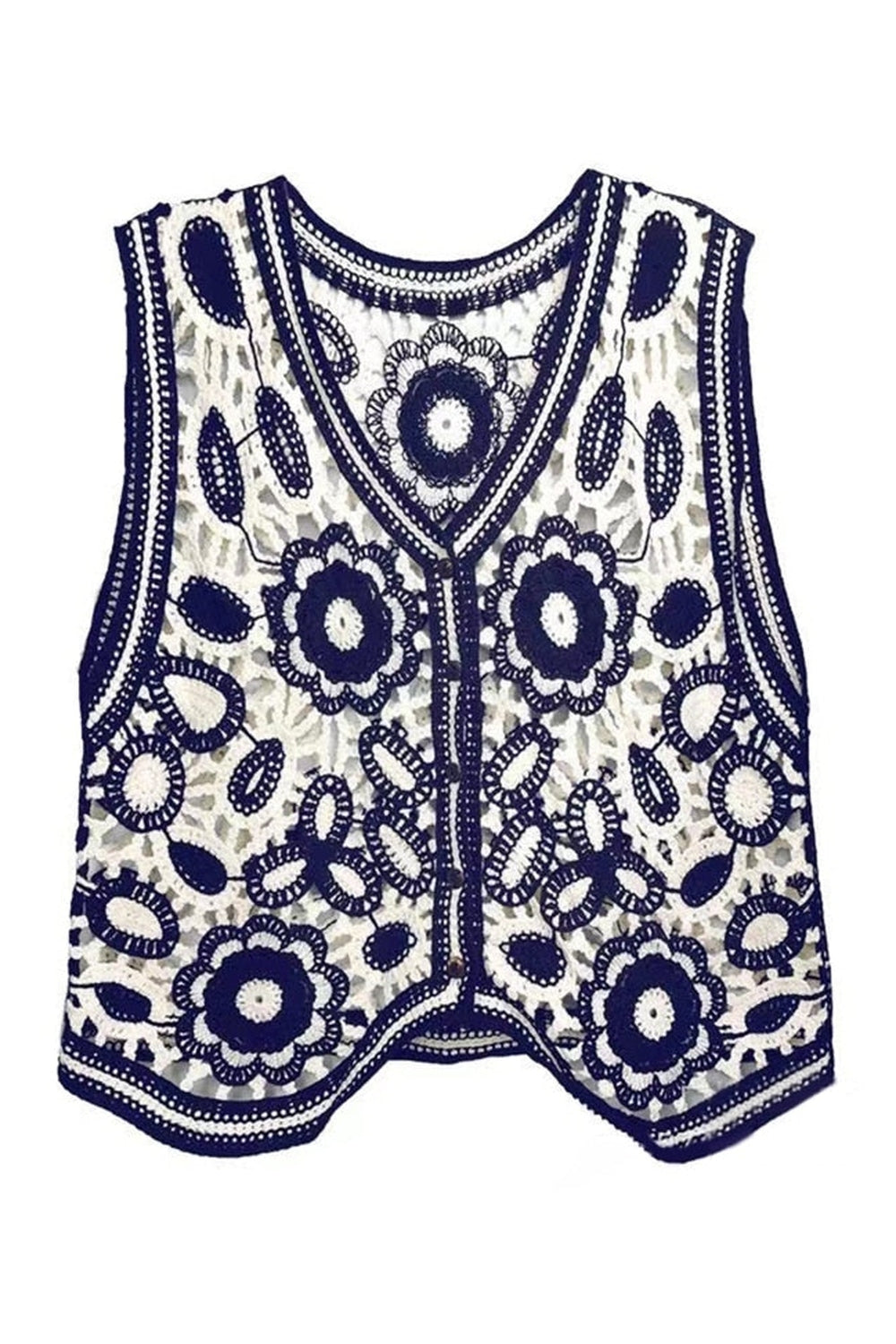 Cottagecore Crochet Floral Vest cottagecoreclothes