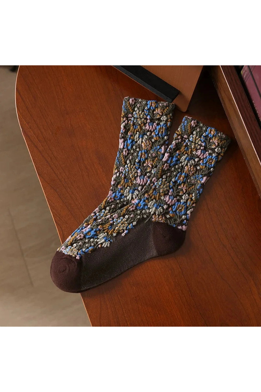 Vintage Embroidery Socks cottagecoreclothes